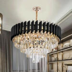  Candelabru Cristal Elit's Esn600, Negru cu Auriu (LS 600)