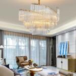  Candelabru Cristal, Elit's Page, 60cm , 10 x E27 Auriu (LS 98068-60 m.2)