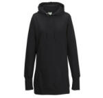 Just Hoods hosszított fazonú Női kapucnis pulóver AWJH005, Jet Black-XL (awjh005jbk-xl)