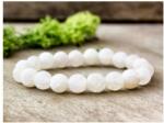 R. M. ékszer Fehér achát ásvány karkötő (2695-RM-15)