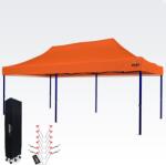 BRIMO Vízálló Party Sátor 3x6m - Gondtalan Ünneplés 16, 5m2 Tető alatt - 3 oldalfal nélkül - Narancs