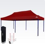 BRIMO Vízálló Party Sátor 3x6m - Gondtalan Ünneplés 16, 5m2 Tető alatt - 3 oldalfal nélkül - Piros