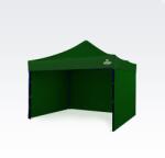 BRIMO Altánok 3x3m Acélkeret 3 Falakkal: Munkasátor Kézműveseknek - plusz 3 oldalfal - Zöld