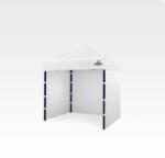 BRIMO Párty sátor 2x2m 3 falakkal: Ollós acél menedék a kertbe - plusz 3 oldalfal - Fehér