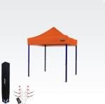 BRIMO Összecsukható sátor 2x2m: Acél 45mm, 100% Vízálló - 3 oldalfal nélkül - Narancs