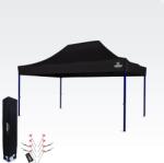 BRIMO Kiállítási sátor 3x4, 5m (45mm acél) | Gyors összeszerelés, hosszú élettartam - 3 oldalfal nélkül - Fekete