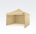 BRIMO Szerelhető sátor 3x3m Ünnepségekre: Vízálló Védelem és Villámgyors Összecsukás - plusz 3 oldalfal - Bézs