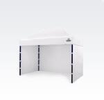 BRIMO Gyorsan felállítható sátor 2x3m (3 fal): Acél szilárdság a piacosok számára - plusz 3 oldalfal - Fehér