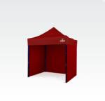 BRIMO Párty sátor 2x2m 3 falakkal: Ollós acél menedék a kertbe - plusz 3 oldalfal - Piros