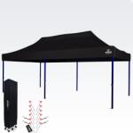 BRIMO Vízálló Party Sátor 3x6m - Gondtalan Ünneplés 16, 5m2 Tető alatt - 3 oldalfal nélkül - Fekete