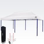 BRIMO Vízálló Party Sátor 3x6m - Gondtalan Ünneplés 16, 5m2 Tető alatt - 3 oldalfal nélkül - Fehér