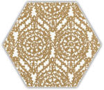 Paradyz My Way Shiny Lines Gold Hexagon Inserto A 19, 8x17, 1 - burkolatkiraly