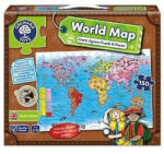 Orchard Toys Puzzle Si Poster Harta Lumii (Limba Engleza 150 Piese) World Map Puzzle & Poster (OR280) Puzzle