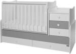 Lorelli Легло Lorelli - Maxi Plus, 3Box, 70 х 160 cm, бяло/stone grey (10150580041P) - baby