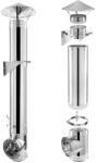Pro Invest Set Cos de fum inox, Izolat FI 150, Diametru interior 150mm exterior 220mm