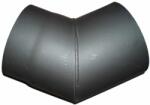 Bricosan BT Cot 45 grade evacuare fum, Din tablă groasă de oțel, D120 mm, Mat negru