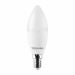Toshiba LED izzó E14 C37 7W = 40W 806lm 3000K meleg 220° tejszerű TOSHIBA (TOSLIG0095)
