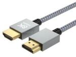 AVAX AV900 PRIME HDMI 2.1 8K/60Hz ultra vékony cink ötvözetű sodorszálas kábel, asztroszürke (5999574480408) (5999574480408)