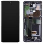 Samsung Galaxy S20 Ultra Keret + LCD Kijelző + Érintőüveg, Fekete (GH82-26032A/GH82-26033A)