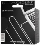BOROFONE BL1 audio kábel, Audiolink, Szilikon, 3, 5 mm-es jack, 1 m, Fehér