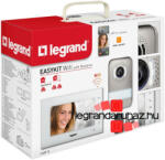 Legrand 2 vezetékes EASYKIT Wi-Fi videó kaputelefon szett: színes videó (7''), bővíthető 1 lakásos, DIN moduláris táppal, fehér360915 (360915)