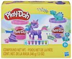 Hasbro Play-Doh, 6 culori stralucitoare, set creativ