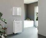 Savinidue Smart 55cm-es lenyílós fiókos fürdőszobaszekrény polccal + mosdó - sprintbutor