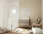 Savinidue Easy 80cm-es két fiókos fürdőszobaszekrény füstölt tölgy + mosdó - sprintbutor