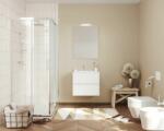 Savinidue Easy 60cm-es két fiókos fürdőszobaszekrény fényes fehér + mosdó - sprintbutor