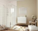 Savinidue Easy 80cm-es két fiókos fürdőszobaszekrény fényes fehér+ mosdó - sprintbutor