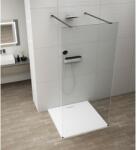 SAPHO ESCA BLACK MATT Walk-in zuhanyfal, szabadonálló, transzparent üveg, 1000mm (ES1010-06) (ES1010-06)