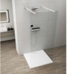 SAPHO ESCA WHITE MATT Walk-in zuhanyfal, szabadonálló, transzparent üveg, 1200mm (ES1012-07) (ES1012-07)