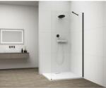 SAPHO ESCA BLACK MATT Walk-in zuhanyfal, falra szerelhető, transzparent üveg, 900mm (ES1090-02) (ES1090-02) - szaniteresklimacenter