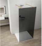 SAPHO ESCA GOLD MATT Walk-in zuhanyfal, szabadonálló, füst üveg, 1000mm (ES1210-08) (ES1210-08)