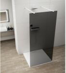 SAPHO ESCA WHITE MATT Walk-in zuhanyfal, szabadonálló, füst üveg, 1200mm (ES1212-07) (ES1212-07)