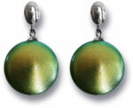 Ragyogj. hu Swarovski gyöngy ezüst fülbevaló - aranyló zöld (glam657)