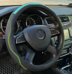 Autolife Univerzális kormányvédő 38cm fekete-zöld 2396GR (2396GR) - olaj