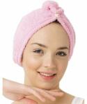 4home Turban de păr din frotir cu uscare rapidă roz Prosop