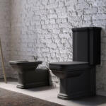  Sapho Kerasan Waldorf kombi WC tartály 40x46x14 cm, matt fekete 418131 (418131)