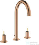 GROHE ATRIO PRIVATE L 3 üléses mosdó csaptelep fogantyú nélkül, automata leeresztővel, Warm Sunset 20593DA0 (20593DA0)