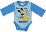  Disney Mickey pamut hosszú ujjú baba body - Sötétkék/világoskék