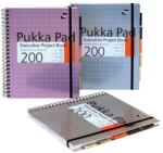  Traders Pukka Pad Executive Projekt Book spirálfüzet (A4, 200 old. von. ) 3 féle metál szín (6970-MET)