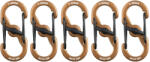 NiteIze LSBMA-29BG-5R7 S -Biner® Microlock® alumínium - 5 csomag - Coyote (LSBMA-29BG-5R7)