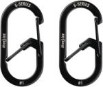 NiteIze G -Series® dupla kamrás karabiner #1 - 2-es csomag - fekete (GS1-01-2R6)