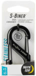 NiteIze S -Biner® dupla karabiner acél #3 - 3-as csomag - fekete/acél (SB3-A1-3R3)