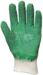  Kesztyű krepp latex csúszásgátló szellőző hátú vágásbiztos zöld 8 (3803)