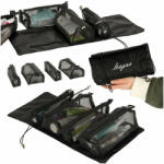 Kik Összecsukható utazási kozmetikai táska levehető roll-up 4in1 nagy kapacitású hordozható fekete