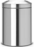 Brabantia Flame Guard önoltó papírkosár hulladékbedobó nyílással, fém kosárral, 7L, r. m. acél, selyem - 378942 (378942)