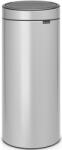 Brabantia Touch Bin New Soft-Touch nyomófedeles hulladékgyűjtő belső tartállyal, kerek, 30L - G méret, acél, metál szürke - 115387 (115387)