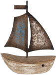 Clayre & Eef Decoratiune Barca lemn metal 9x3x11 cm (6H2333)